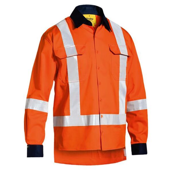 TAPED HI VIS TTMC COOL LIGHTWEIGHT DRILL SHIRT Thumbnail