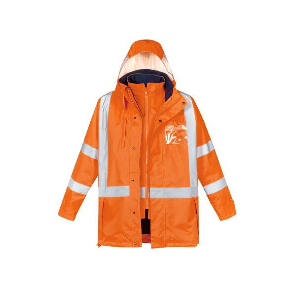 MENS TTMC-W17 HI VIS X BACK 4 IN 1 WATERPROOF JACKET Thumbnail